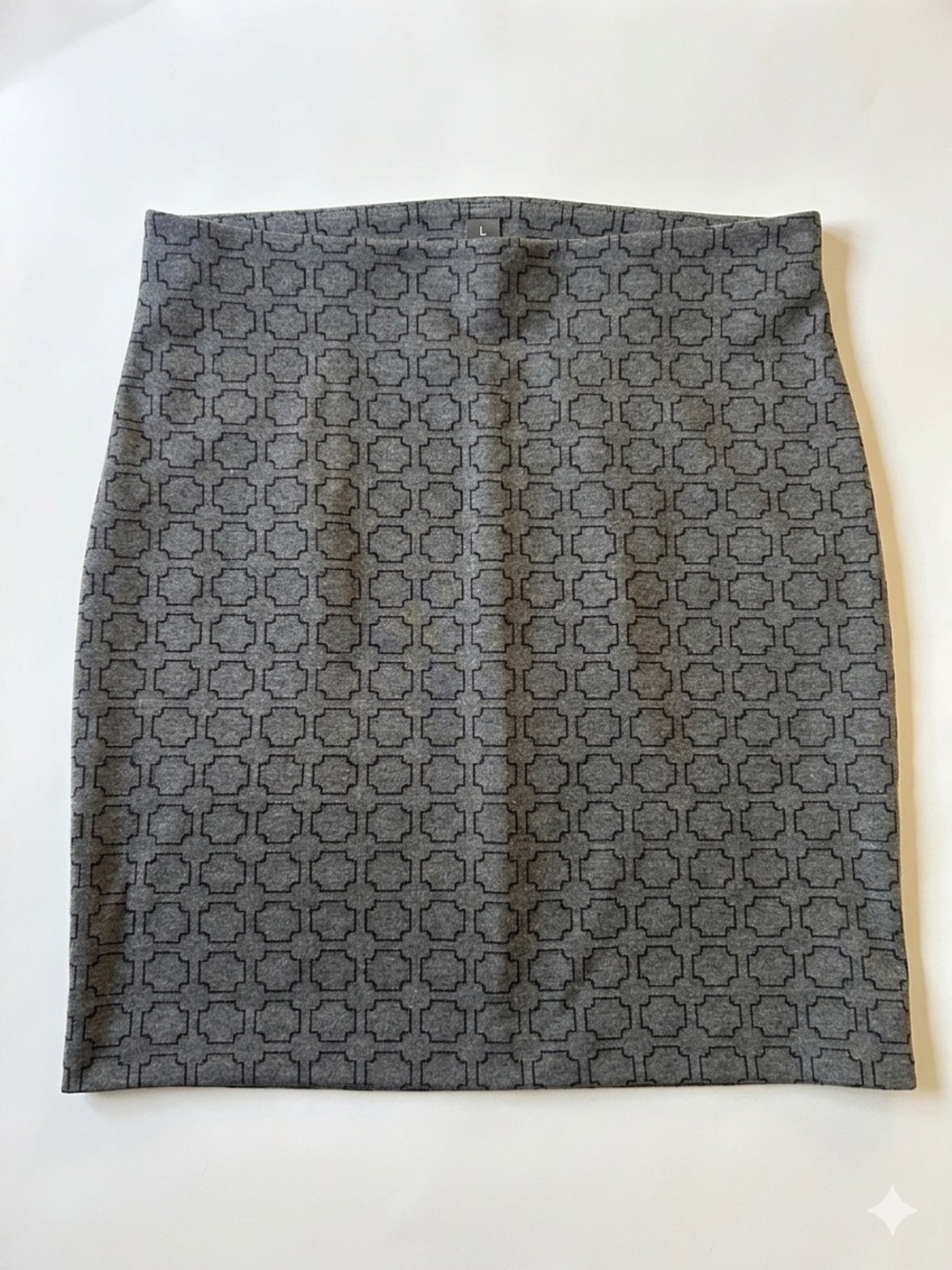 🔥4 for $45 Gray Patterned Pencil Skirt Sleek Office Staple